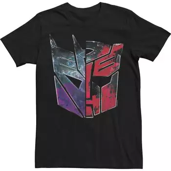 Мужская футболка Transformers: War For Cybertron Decepticon Autobot с разрезом Licensed Character