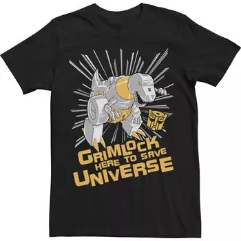 Мужская футболка Трансформеры Гримлок здесь, чтобы спасти Вселенную Licensed Character