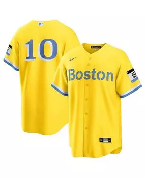 Мужская футболка Trevor Story Gold Boston Red Sox City Connect Replica Player Nike