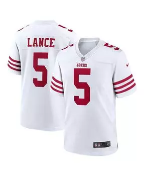 Мужская футболка trey lance white san francisco 49ers player game Nike, белый