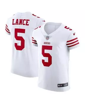 Мужская футболка trey lance white san francisco 49ers vapor elite Nike, белый
