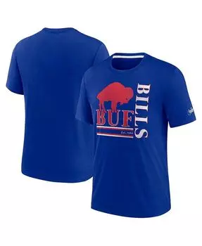 Мужская футболка Tri-Blend с логотипом Royal Buffalo Bills Nike, синий