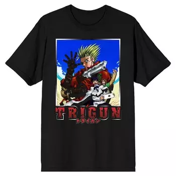 Мужская футболка Trigun характера поверх пляжной футболки Licensed Character, черный