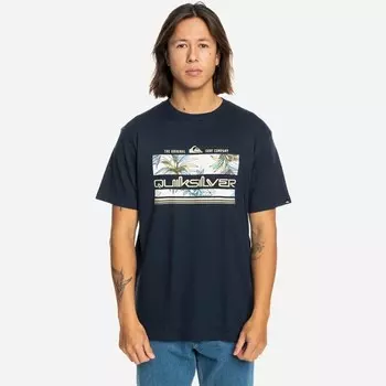 Мужская футболка тропическая радуга Quiksilver, синий