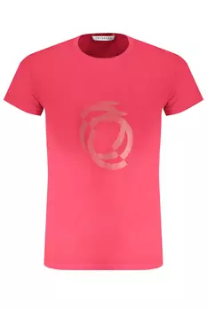 Мужская футболка Trussardi хлопковая с фирменным принтом, красный