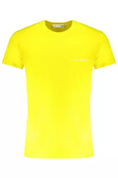 Мужская футболка Trussardi хлопковая с фирменным принтом на спине, желтый