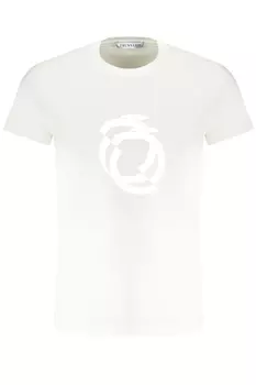 Мужская футболка Trussardi хлопковая с фирменным принтом, белый