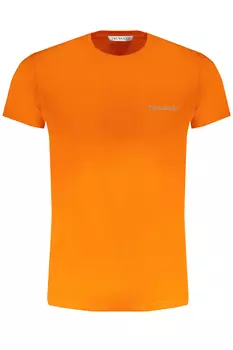 Мужская футболка Trussardi с коротким рукавом хлопковая однотонная, оранжевый