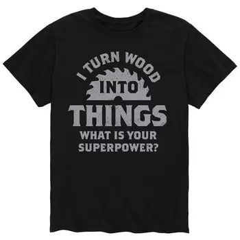 Мужская футболка Turn Wood Into Things Licensed Character, черный
