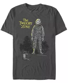 Мужская футболка Twilight Zone CBS Look Up At Laser Eye с короткими рукавами Fifth Sun, серый