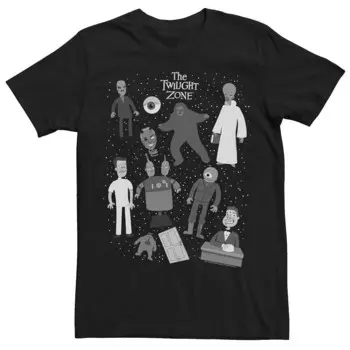 Мужская футболка Twilight Zone Creatures Licensed Character, черный
