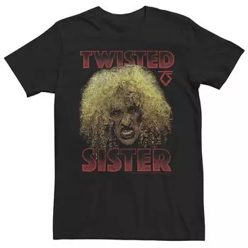 Мужская футболка Twisted Sister Dee Snyder с выцветшим портретом и рисунком Licensed Character