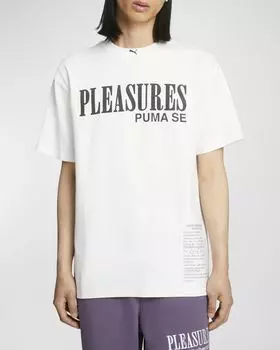 Мужская футболка Typo из коллаборации с Pleasures Puma, цвет White