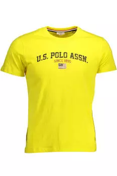 Мужская футболка U.S. Polo с короткими рукавами и принтом, желтый