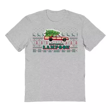 Мужская футболка Ugly Sweater Holiday National Lampoon's Christmas Vacation с графическим рисунком Licensed Character, цвет Sport Gray