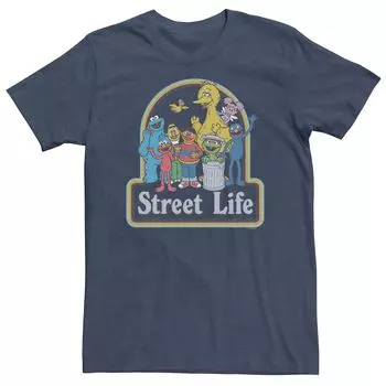 Мужская футболка «Улица Сезам» Street Life «Элмо и друзья» Group Shot Licensed Character