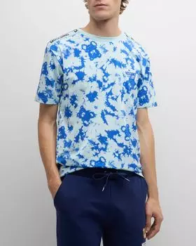 Мужская футболка Underbear с принтом тай-дай Moschino, цвет Blue Multi