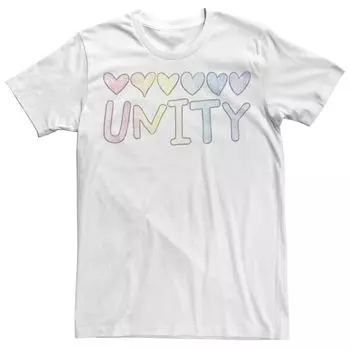 Мужская футболка Unity Rainbow Love Pride с текстом Licensed Character
