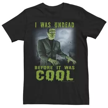 Мужская футболка Universal Monsters Frankenstein «Я был нежитью, прежде чем это стало круто» Licensed Character