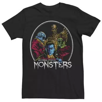 Мужская футболка Universal Monsters Group с портретом в рамке Licensed Character