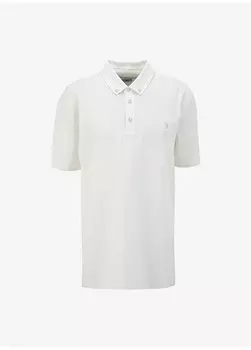 Мужская футболка узкого кроя цвета экрю TEGAS U.S. Polo Assn., экрю