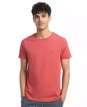 Мужская футболка узкого кроя из эластичного хлопка Tommy Hilfiger, красный