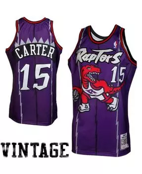 Мужская футболка vince carter toronto raptors 1998-1999 throwback authentic - фиолетовая Mitchell & Ness, фиолетовый