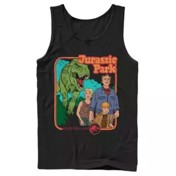 Мужская футболка Vintage Characters Life Finds a Way из "Парка Юрского периода" Licensed Character, черный