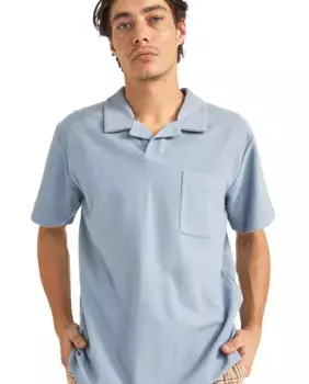 Мужская футболка Vintage Terry с коротким рукавом и карманом Rhythm, синий