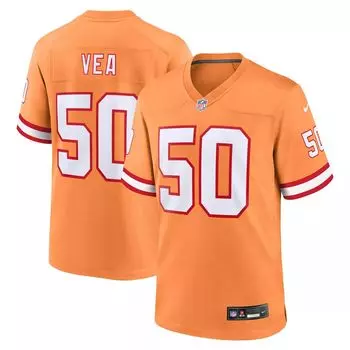 Мужская футболка Vita Vea Orange Tampa Bay Buccaneers Throwback Game Nike