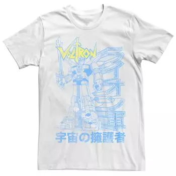 Мужская футболка Voltron: ретро-футболка Defender с принтом кандзи Licensed Character