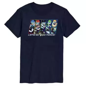 Мужская футболка Voltron с принтом "Давай, команда Voltron" Licensed Character, синий
