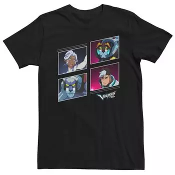 Мужская футболка Voltron: синяя и черная футболка Legendary Defender Defenders Licensed Character