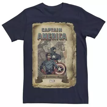 Мужская футболка в честь 65-летия Капитана Америки и Баки Барнса Marvel Licensed Character