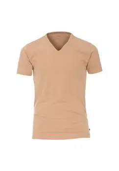 Мужская футболка в двойной упаковке однотонная Venti, бежевый