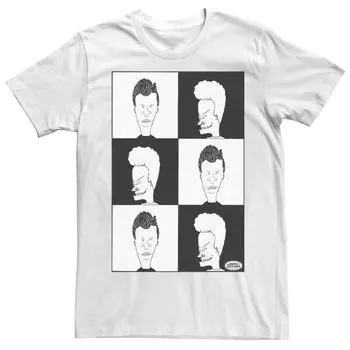 Мужская футболка в клетку с короткими рукавами Beavis And Butthead Licensed Character