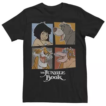 Мужская футболка в коробке Disney's The Jungle Book «Маугли и друзья» Licensed Character, черный