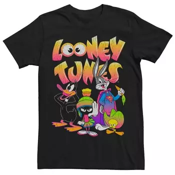 Мужская футболка в мультяшном стиле Looney Tunes Licensed Character, черный