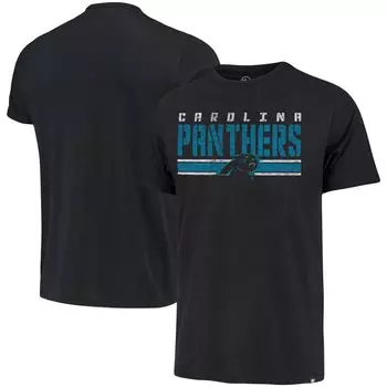 Мужская футболка в полоску '47 Black Carolina Panthers Team