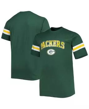 Мужская футболка в полоску green green bay packers big and tall arm stripe Profile, зеленый