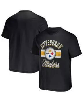 Мужская футболка в полоску из коллекции nfl x darius rucker by black pittsburgh steelers Fanatics, черный