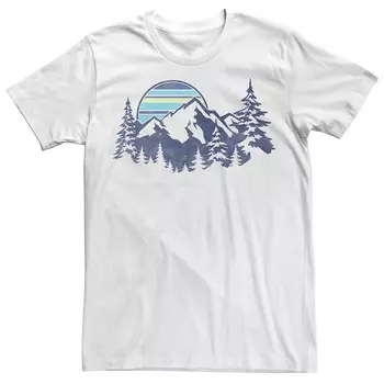 Мужская футболка в полоску Sunset Mountain Range Licensed Character, белый