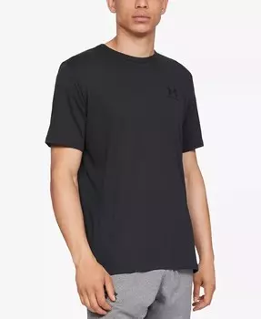 Мужская футболка в спортивном стиле с коротким рукавом и левой грудью Under Armour, черный