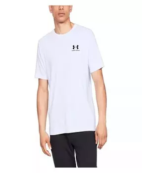 Мужская футболка в спортивном стиле с коротким рукавом и левой грудью Under Armour, белый