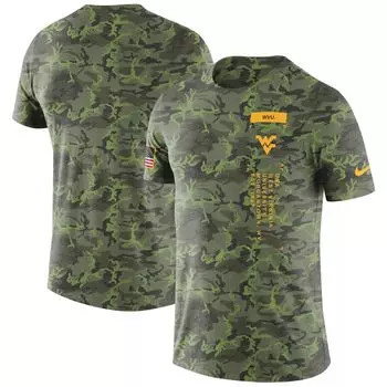 Мужская футболка в стиле милитари Nike Camo West Virginia Mountaineers