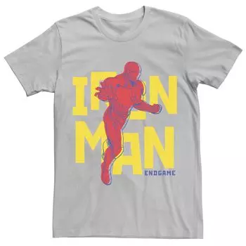 Мужская футболка в стиле поп-арт с надписью «Marvel Avengers: Endgame Iron Man» Licensed Character