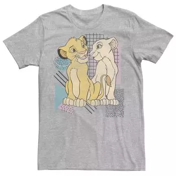 Мужская футболка в стиле ретро «Король Лев» Simba Nala Licensed Character