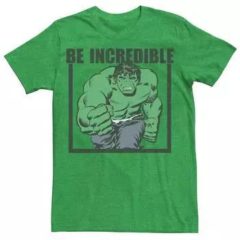 Мужская футболка в стиле ретро с изображением комиксов Marvel Be Incredible The Incredible Hulk Licensed Character