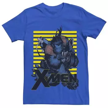 Мужская футболка в стиле ретро с плакатом Marvel X-Men Beast Licensed Character