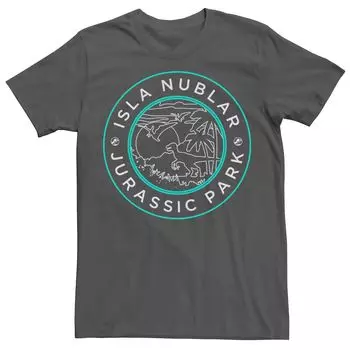 Мужская футболка в стиле ретро с значком «Парк Юрского периода» Isla Nublar Licensed Character